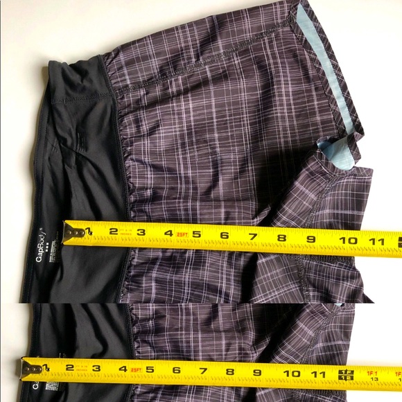 GAP BODY Active Shorts Gold Plaid Running Small Women’s - Picture 9 of 16